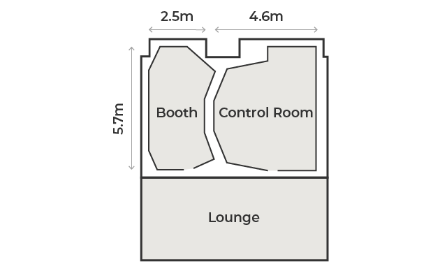 ジーアングル恵比寿Aスタジオ フロアマップ